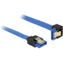 Cable SATA DeLOCK 85088 0,1 m SATA 7 pines negro azul