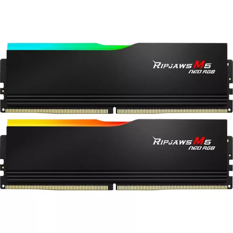 DIMM 32 GB DDR5-6000 (2x 16 GB) Dual-Kit, memoria RAM negra, F5-6000J3636F16GX2-RM5NRK, Ripjaws M5 Neo RGB, AMD EXPO