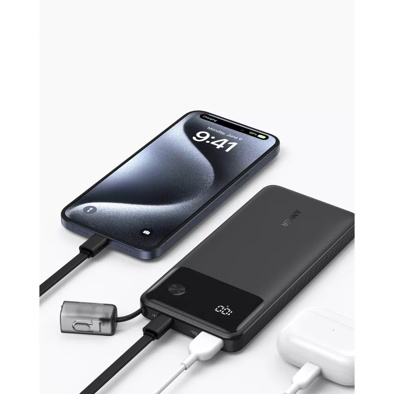 Anker Innovations Batería externa 10.000 mAh 22,5 W Negro (A1388G11)