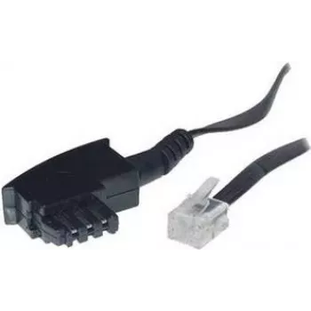 S/CONN 10m TAE-F – RJ11 Negro Transparente ShiverPeaks
