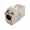 Jack Keystone Cat.6A blindado extraplano, EQUIP 767223, sin herramientas, RJ-45, plano, plata, 8 uds.