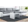 Mesa de centro TESS60 BI/SZ mesa auxiliar / mesa esquinera de centro forma cuadrada 2 patas