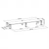 Soporte para monitor MACLEAN MC-936 doble brazo, carga máxima 20 kg, base de cristal templado