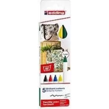Set de rotuladores Edding 4600, 5 uds., punta redonda, multicolor, caja, fabricado en Alemania