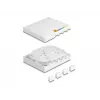 Roseta de fibra óptica DeLOCK FTTH montaje en pared 4 x SC Simplex LC Duplex blanca