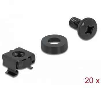 Pernos y tuercas DeLOCK set de montaje para rack de red 66548