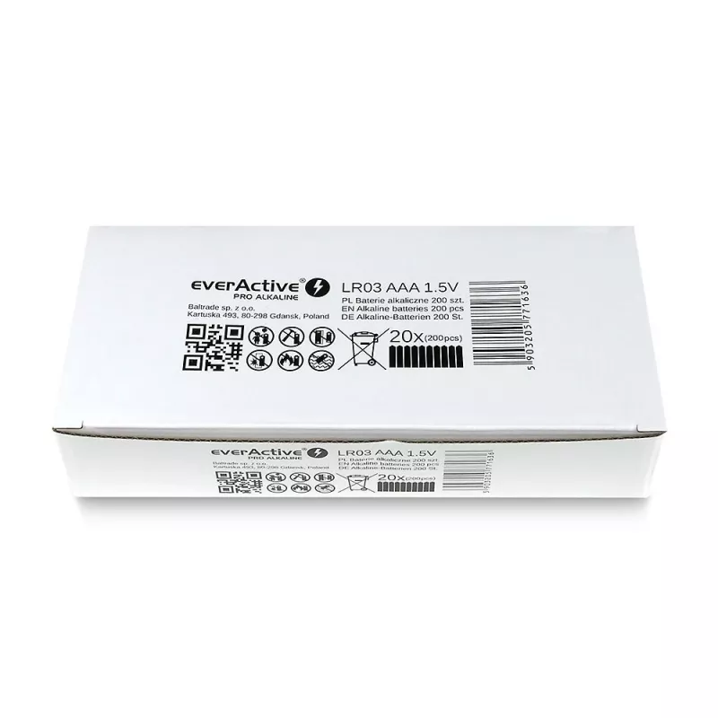 Pila alcalina desechable everActive LR0310PAK AAA 1,5 V 1250 mAh pack de 10