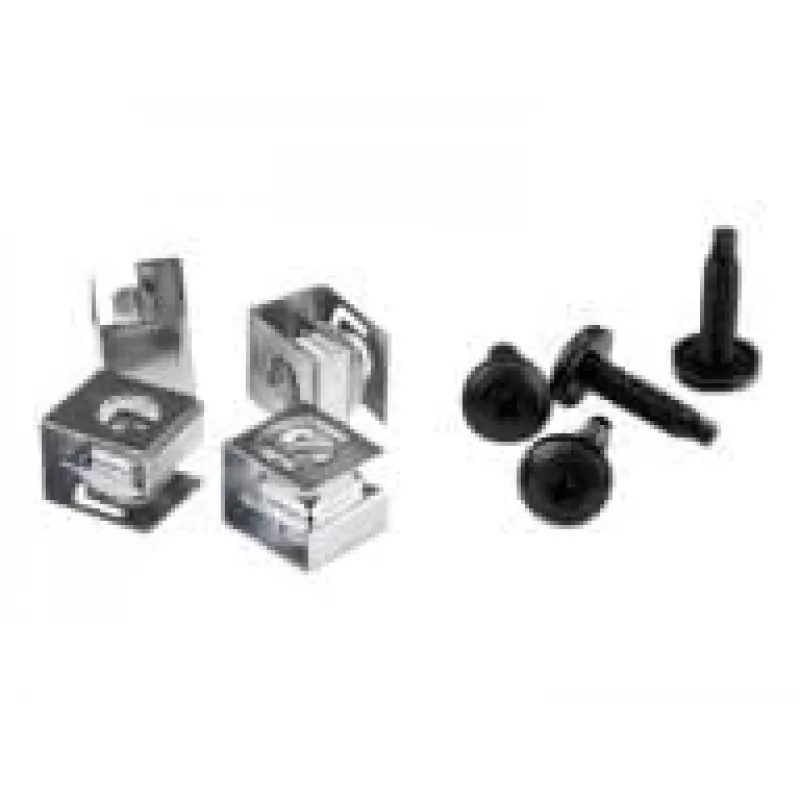 StarTech.com Tornillos para rack de servidor y tuercas de clip – 10-32 – Tornillos de montaje para rack y tuercas jaula deslizantes – Pack de 50