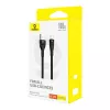 Baseus Flash 2 Cable de carga rápida USB A a USB C 2 m 100 W Negro