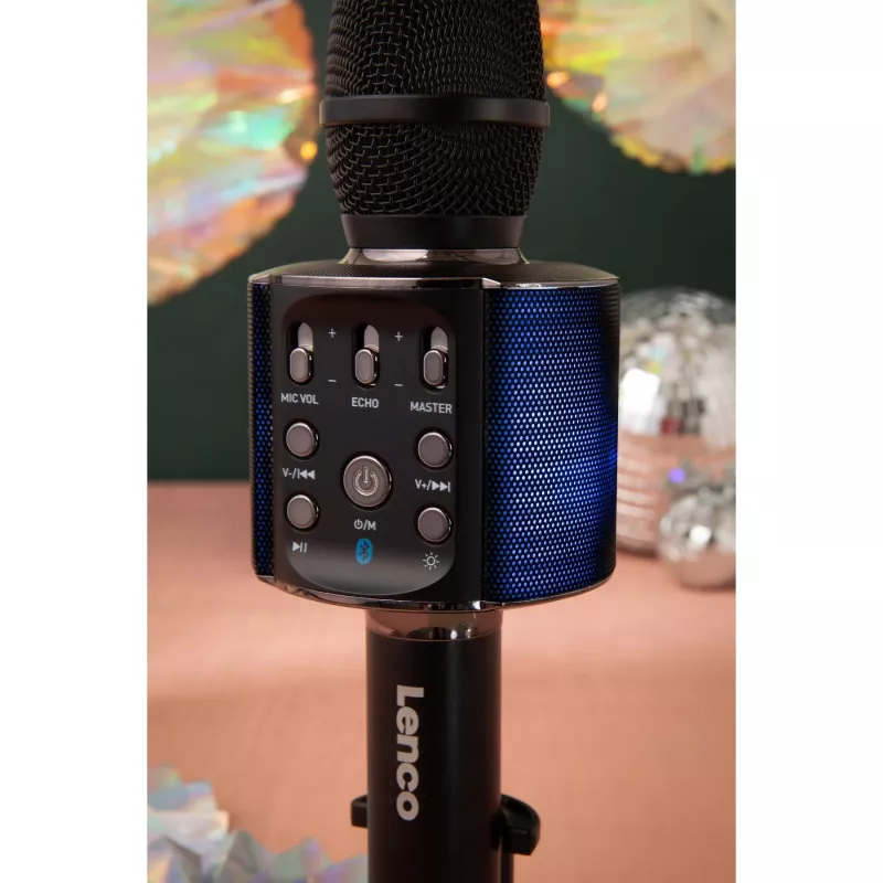 LENCO BMC-090 micrófono de karaoke, negro