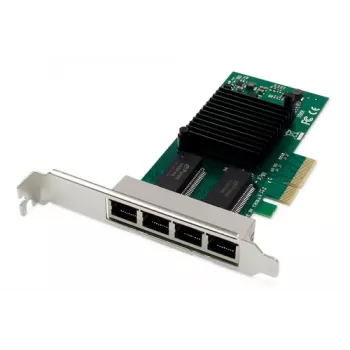 DIGITUS tarjeta de red Gigabit Ethernet de 4 puertos, RJ45, PCI Express, Intel I350