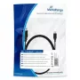 Cable de carga y sincronización MediaRange MRCS184 USB 2.0 a Micro-USB 2.0 conector macho B 1,8 m Negro