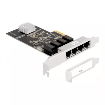 Tarjeta DeLOCK PCI Express x4 4 x RJ45 Gigabit LAN RTL8111 - PCIe - RJ-45 - PCIe 2.0 - plata - PC - Windows 10 - Windows 11 - Windows 8.1 (88618)