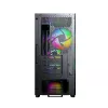 Montech X5M (B) caja de PC Micro Tower – Micro-ATX/Mini-ITX, 3x120mm frontal, 1x120mm trasero, compatible con fuentes ATX, 2x3,5 pulgadas + 4x2,5 pulgadas, negra