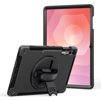 Funda protectora resistente con soporte y correa de mano de jt berlin para Samsung Galaxy Tab S11 Ultra – negra