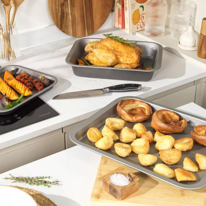 Bandeja de horno Salter BW13666 35 cm — antiadherente, apta para lavavajillas