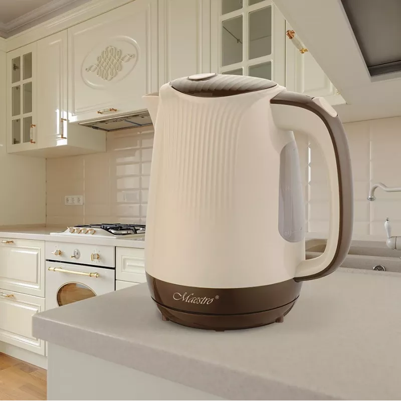 Hervidor de agua Feel-Maestro MR042 beige 1,7 L Beige, Marrón 2200 W