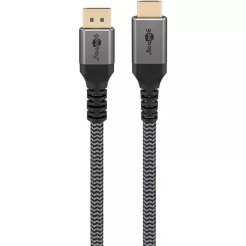 Goobay 65268 Adaptador de cable de vídeo 1 m DisplayPort HDMI Gris (65268)