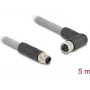 Cable sensor/actuador DeLOCK 80545 5 m RST M12 gris