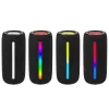 Altavoz portátil estéreo TRACER Stripe negro — 10 W RMS, Bluetooth/cableado, USB-A y USB-C, MicroSD, batería integrada (hasta 5 h)