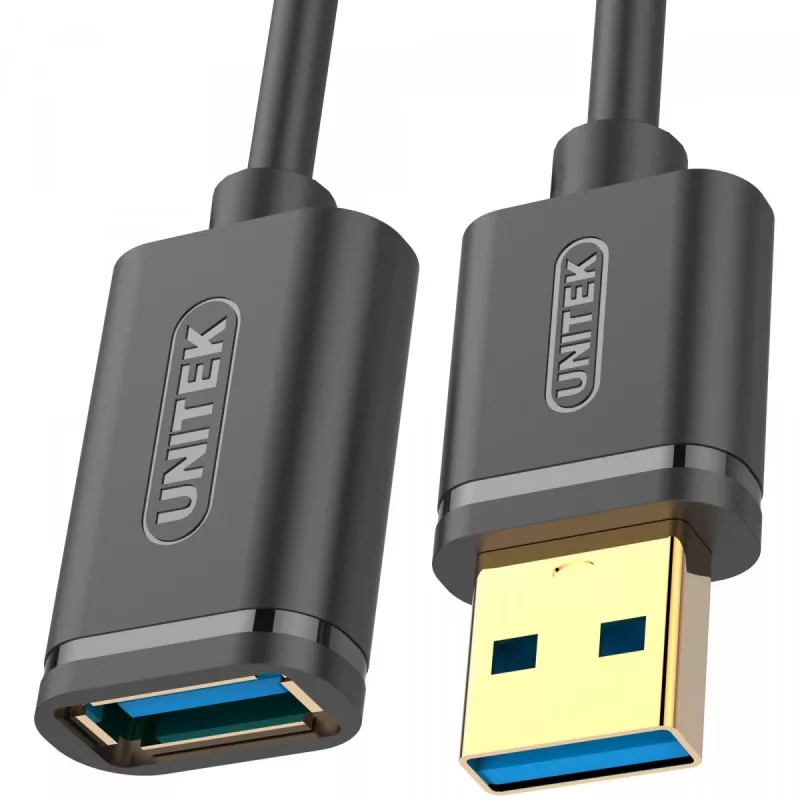 Unitek Y-C4030GBK cable alargador USB 3.1 Gen 1, tipo A macho a hembra, 3 m, negro
