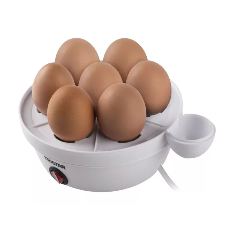 Huevos cocidos Tristar EK-3074 — capacidad 7 huevos, 350 W, transparente/blanco