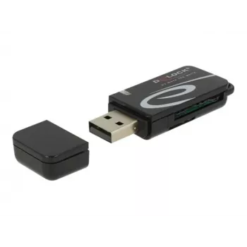 Lector de tarjetas DeLOCK Mini USB 2.0 con ranura SD y micro-SD