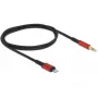 Delock - Cable Lightning a conector de auriculares - Lightning macho a mini-phone estéreo 3,5 mm macho - 50cm - Negro, Rojo (86586)