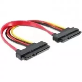 Cable SATA DeLOCK 84406 22pin / 22pin FM 0,2 m rojo