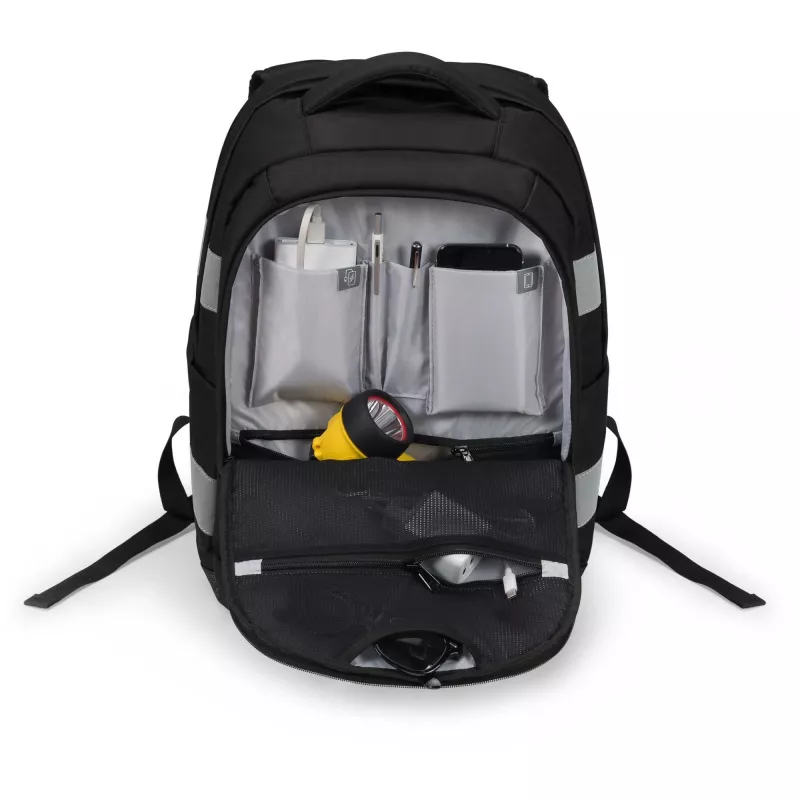 Mochila DICOTA Hi-Vis V2 Negra 320x220x455mm PET TPU
