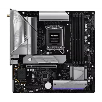 Placa base ASRock B860M LiveMixer WiFi — Intel B860, LGA 1851, micro ATX, DDR5, 4x DIMM, Wi‑Fi 6E, 2.5Gb LAN