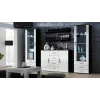 Aparador de salón Cama UNI negro/blanco brillante