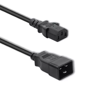 Cable de alimentación Qoltec 53991 negro 1,2 m C20 C13 hembra