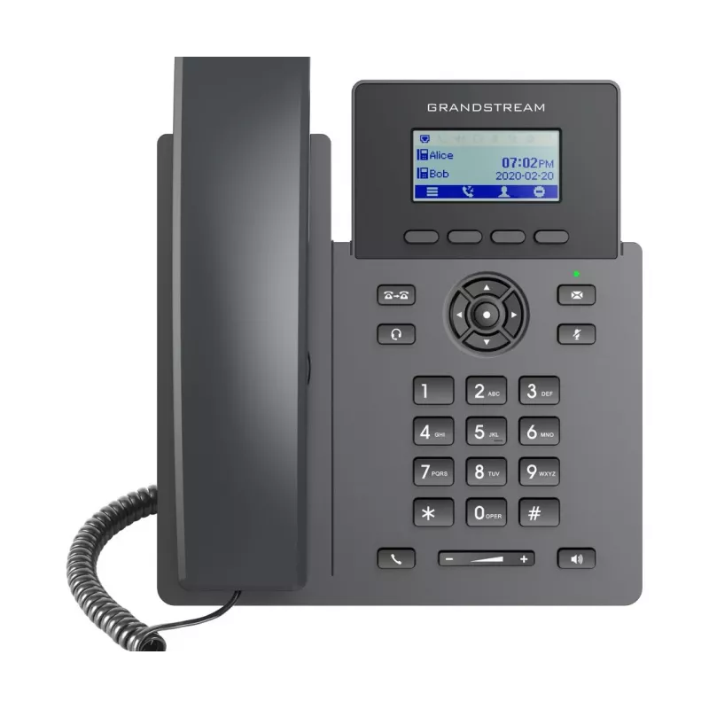 Grandstream Networks GRP2601P Teléfono IP Negro 2 líneas LCD