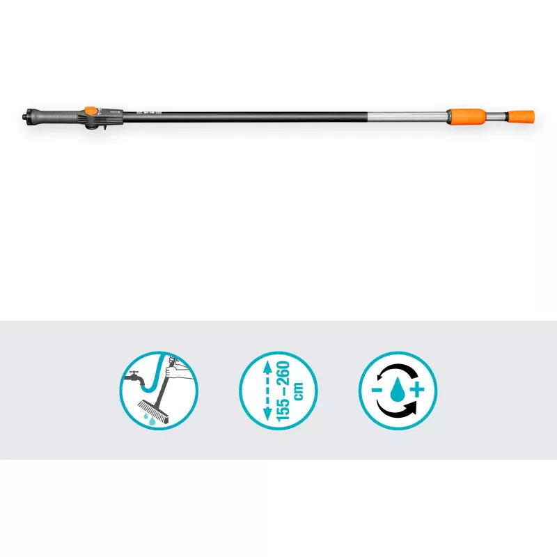Mango telescópico Gardena Cleansystem M-XL, 155–260 cm