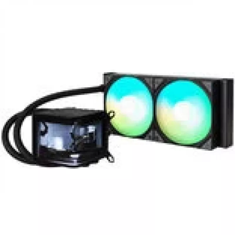 Caja PC Jonsbo D32 STD + Refrigeración líquida completa TRYX PANORAMA, ARGB - 240 mm, negra