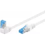 Goobay cable de red CAT 6A 1x 90° acodado, S/FTP (PiMF), blanco, 0,25 m - lengüeta de retención arriba, LSZH libre de halógenos, cobre (51562)