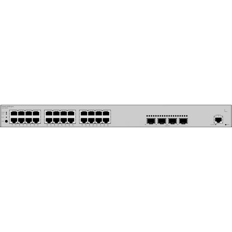 Switch HUAWEI S220-24P4X — 24 x Gigabit (10/100/1000) RJ-45, 4 x SFP+, PoE, 1U gris