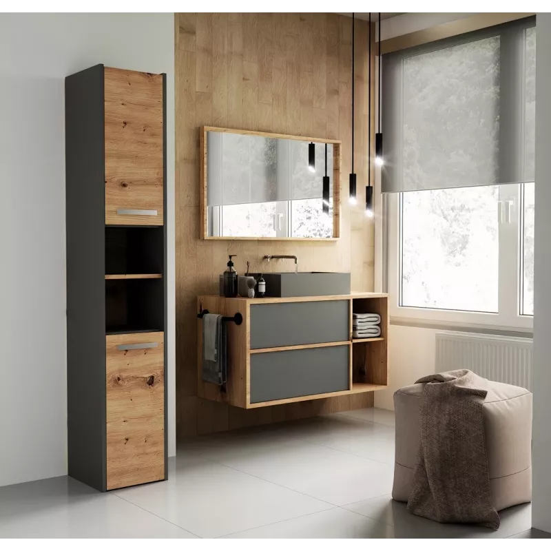 Mueble de baño Topeshop S30 ANTRACYT/ARTISAN