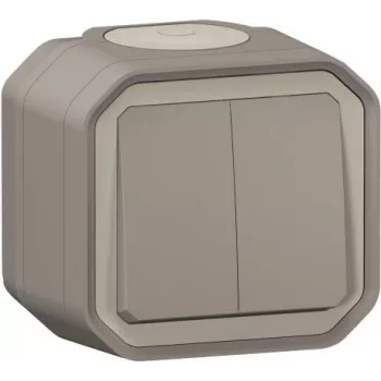 Legrand 069714L Plexo New interruptor combinado FRAP 10 AX clase de protección IK08 gris
