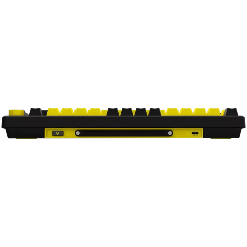 Teclado gaming mecánico inalámbrico LORGAR KBP7075W — Negro/Amarillo, distribución EN