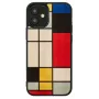 Funda para móvil Man and Wood para iPhone 12 mini — parte trasera de madera, marco negro