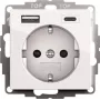 Gira Toma de corriente SCHUKO USB, 2 tomas, blanco puro, modelo 245903