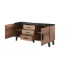 Aparador Cama LOTTA 150 2D3S roble wotan + negro mate