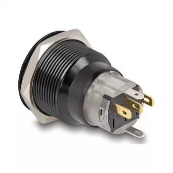 Pulsador de panel DELOCK 22015 22 mm, 12 V, 5 conexiones de soldadura
