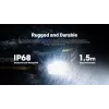 Nitecore HC70 UHE linterna frontal, 1600 lm, 6 LED, IP68, recargable por USB, aluminio, 172 g, negra