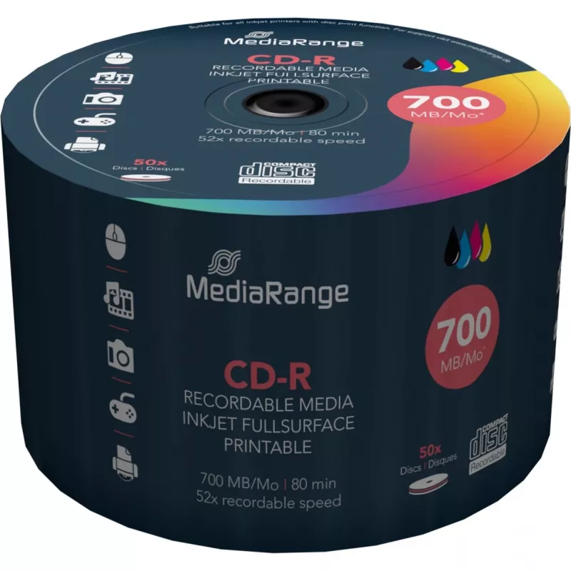 CD-R MediaRange MR208 700 MB 52x 50 unidades