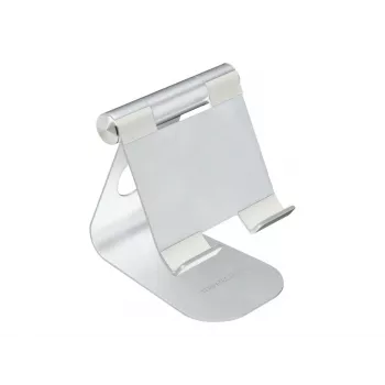 TERRATEC iTab M - Soporte para smartphone / tablet - Aluminio - Plata - Tamaño de pantalla: 8,8-25 cm (3.5-10) - Soporte de mesa (219728)