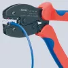 Knipex 97 52 36 PreciForce alicate de crimpado 220 mm, 0,5–6,0 mm², 3 cavidades de crimpado, rojo/azul