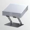 Soporte para portátil MEDIA-TECH MT2661 — altura ajustable, diseño plegable de aluminio para portátiles de hasta 17